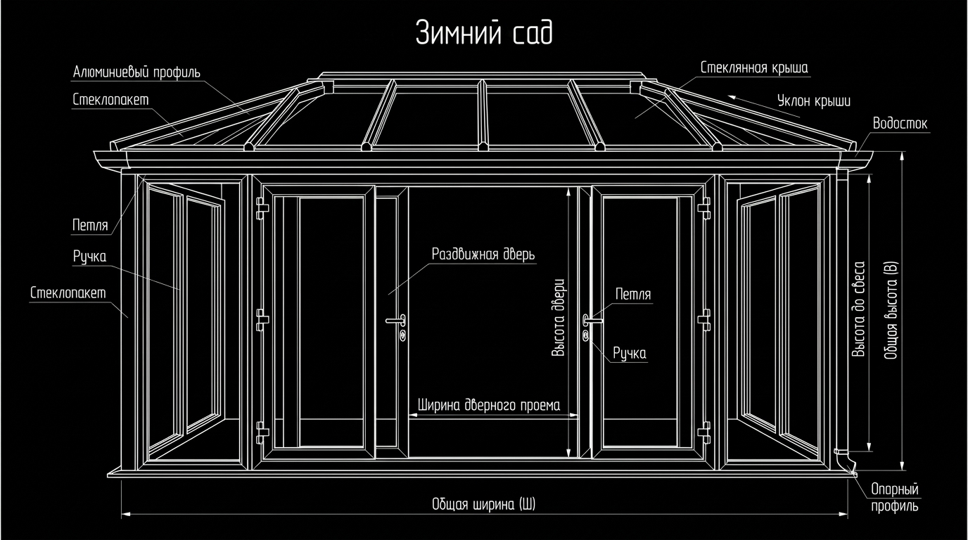 Как устроен зимний сад